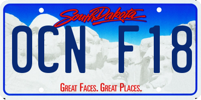 SD license plate 0CNF18