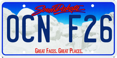 SD license plate 0CNF26