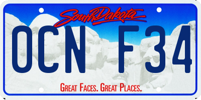 SD license plate 0CNF34