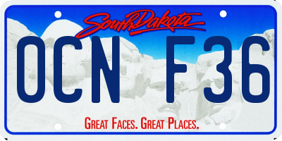 SD license plate 0CNF36