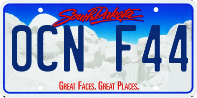 SD license plate 0CNF44