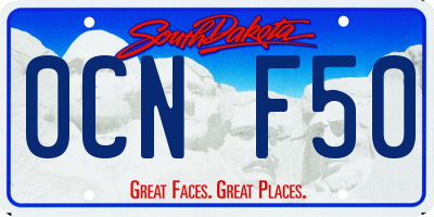 SD license plate 0CNF50