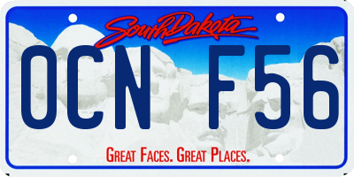 SD license plate 0CNF56
