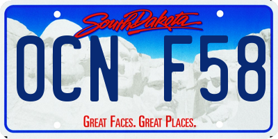 SD license plate 0CNF58