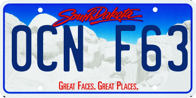 SD license plate 0CNF63