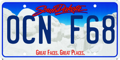 SD license plate 0CNF68