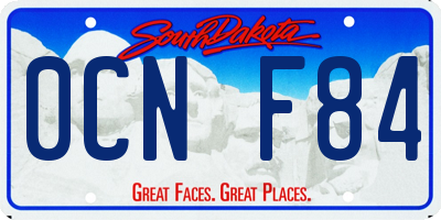 SD license plate 0CNF84