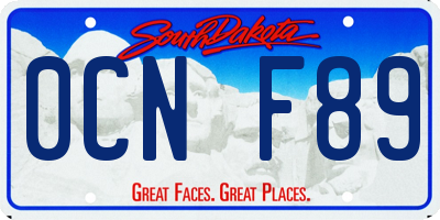 SD license plate 0CNF89