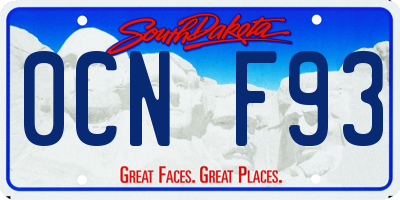 SD license plate 0CNF93