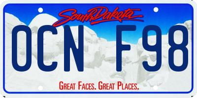 SD license plate 0CNF98