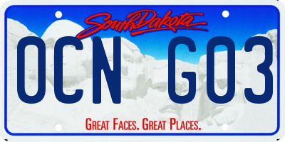 SD license plate 0CNG03