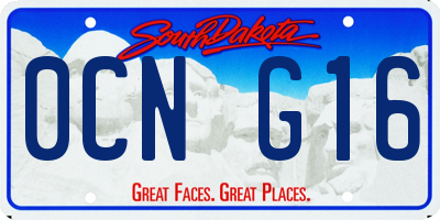 SD license plate 0CNG16