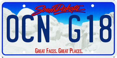 SD license plate 0CNG18