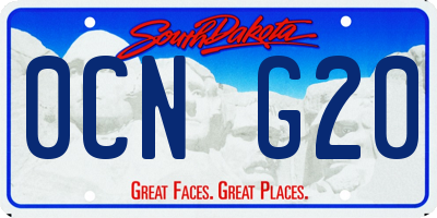 SD license plate 0CNG20