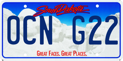 SD license plate 0CNG22