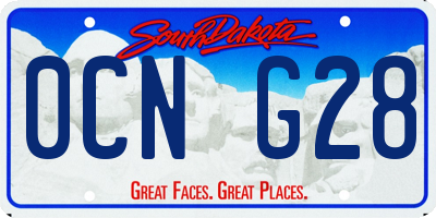 SD license plate 0CNG28