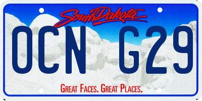 SD license plate 0CNG29