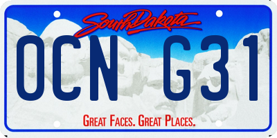 SD license plate 0CNG31