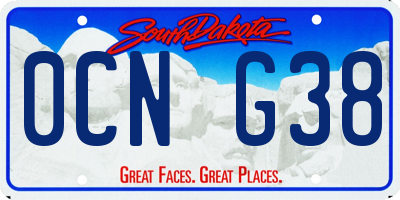 SD license plate 0CNG38