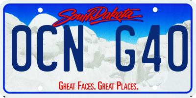 SD license plate 0CNG40