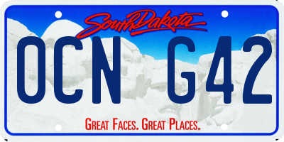 SD license plate 0CNG42