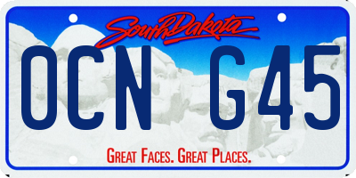 SD license plate 0CNG45