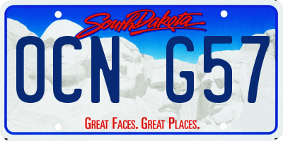 SD license plate 0CNG57