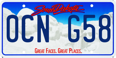 SD license plate 0CNG58