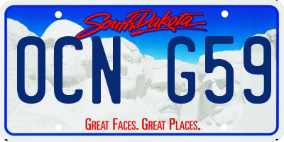 SD license plate 0CNG59
