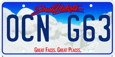 SD license plate 0CNG63