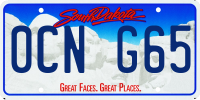 SD license plate 0CNG65