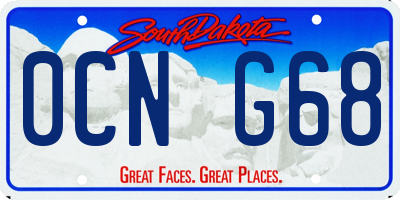 SD license plate 0CNG68