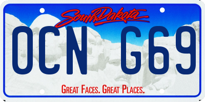 SD license plate 0CNG69