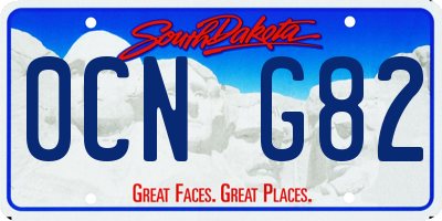 SD license plate 0CNG82