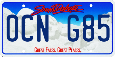 SD license plate 0CNG85
