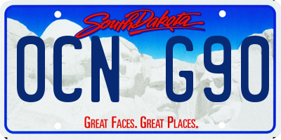 SD license plate 0CNG90