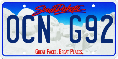 SD license plate 0CNG92