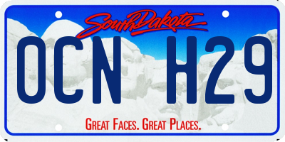 SD license plate 0CNH29