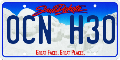 SD license plate 0CNH30