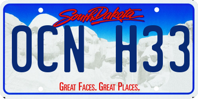 SD license plate 0CNH33