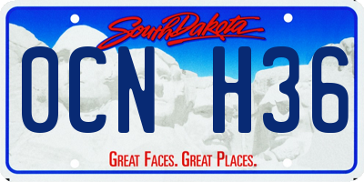 SD license plate 0CNH36