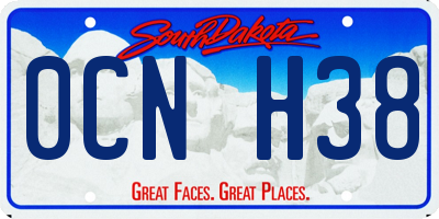 SD license plate 0CNH38