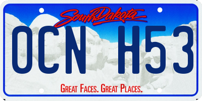 SD license plate 0CNH53