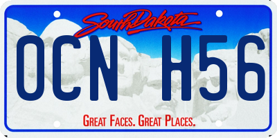 SD license plate 0CNH56