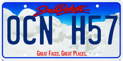 SD license plate 0CNH57