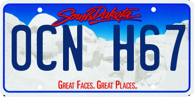 SD license plate 0CNH67