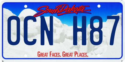 SD license plate 0CNH87