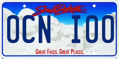 SD license plate 0CNI00
