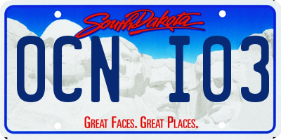 SD license plate 0CNI03