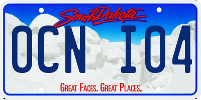 SD license plate 0CNI04